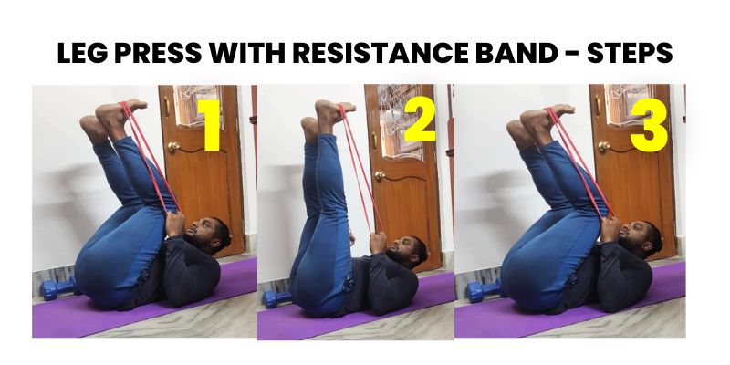 Leg Press With Resistance Band - Steps